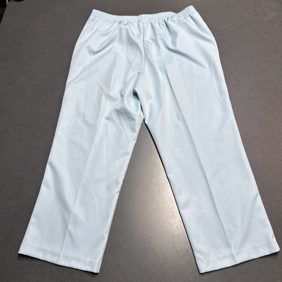 Alfred Dunner Classic Pants Size 18 Petite Blue Pull on Elastic Waistband Career - Picture 4 of 5